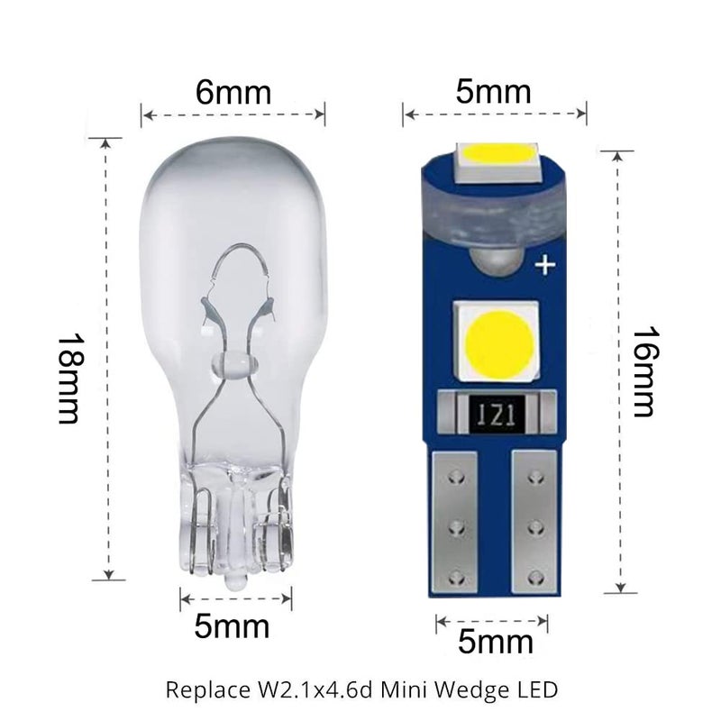 BlyilyB 10-Pack T5 37 74 LED Bulb With Twist Lock Socket PC74 PC37 Dashboard Instrument Panel Gauge Cluster Light - Image 2